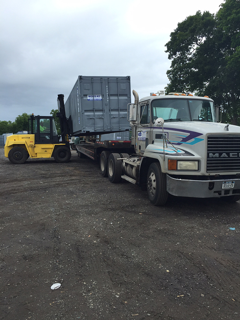 Loading Container On Trailer