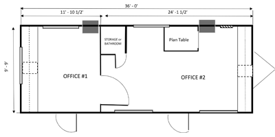 office trailer 10x36