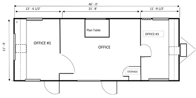 office trailer 12x46